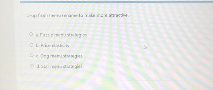 Drop from menu rename to make more attractive. a.
