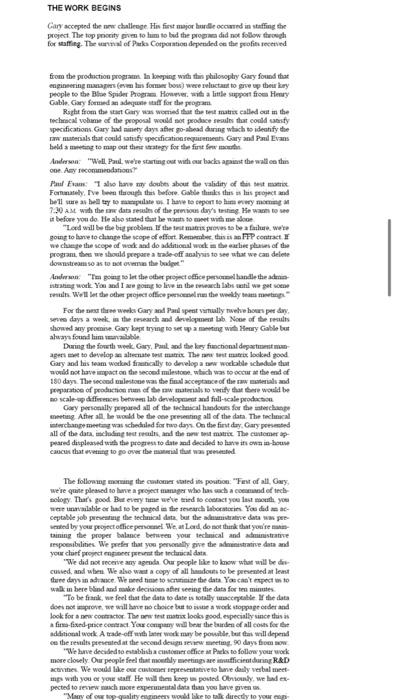 This is use the Blue Spider case study. 1. Due to