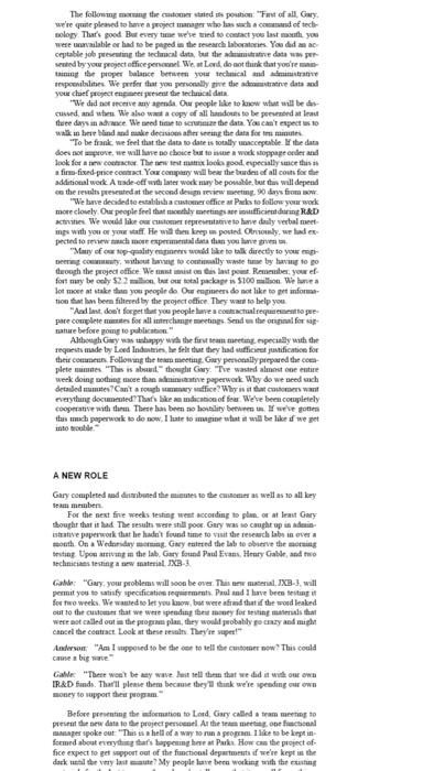 This is use the Blue Spider case study. 1. Due to