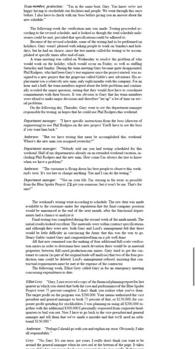 This is use the Blue Spider case study. 1. Due to