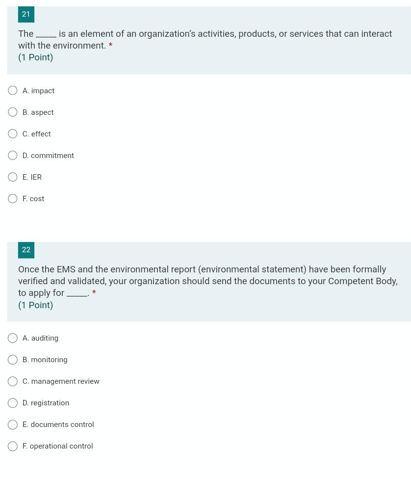 21+22 21 The ___ is an element of an