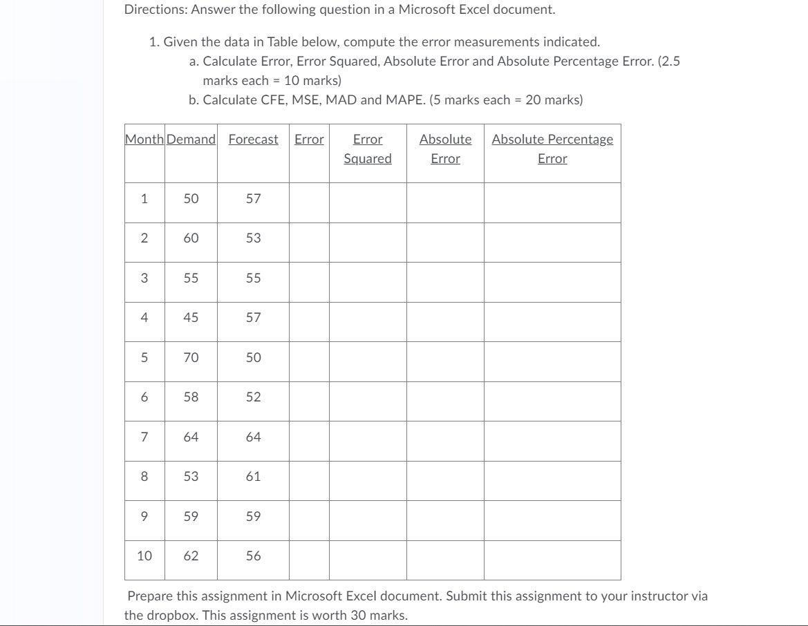 Directions: Answer the following question in a