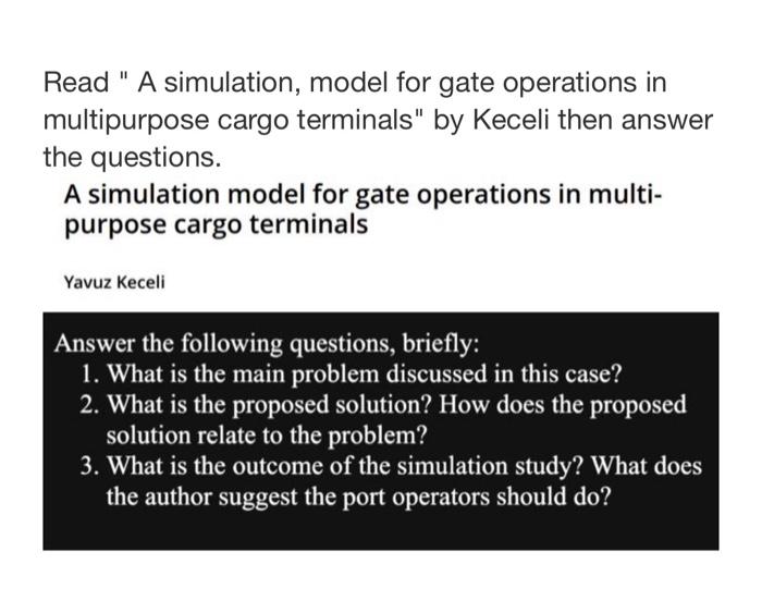 Read " A simulation, model for gate operations in
