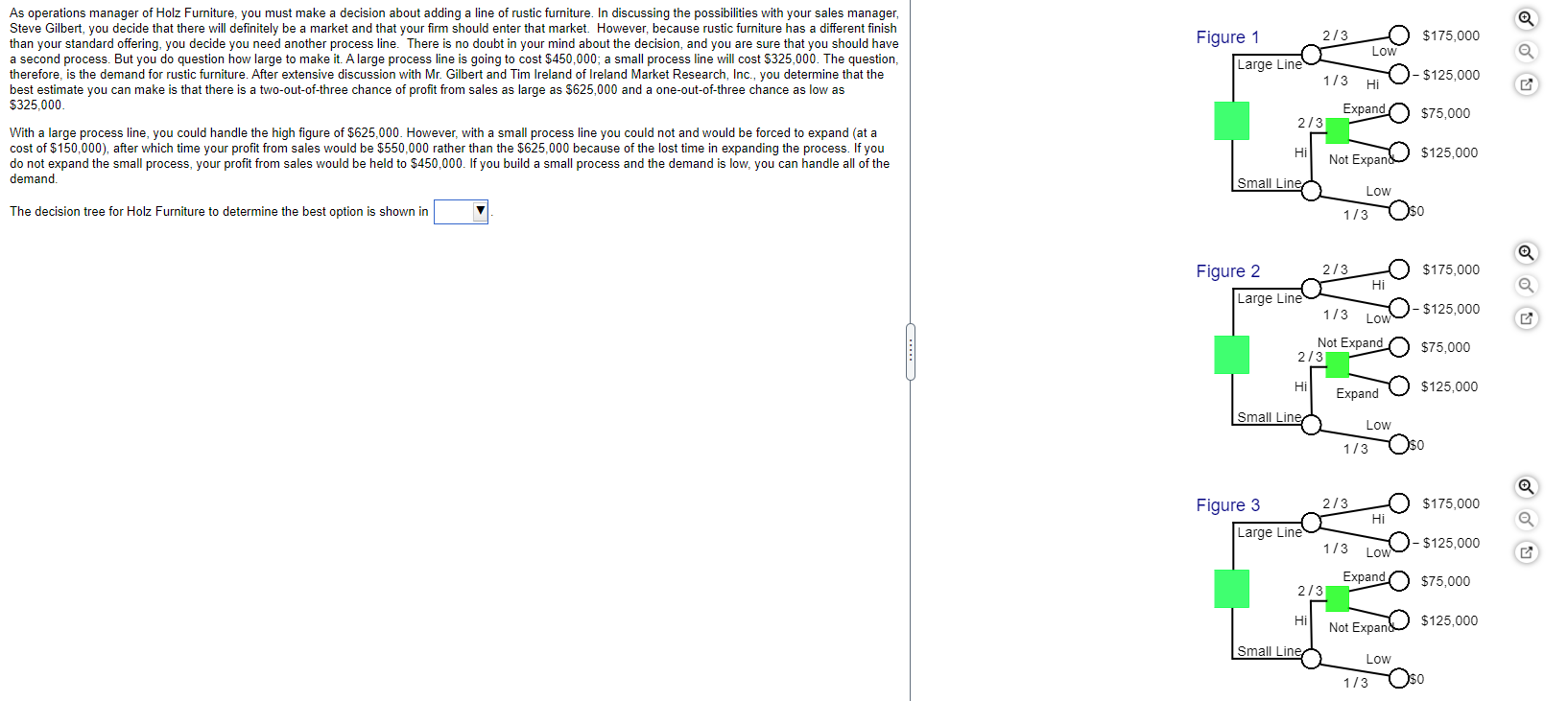 $175,000 As operations manager of Holz Furniture,