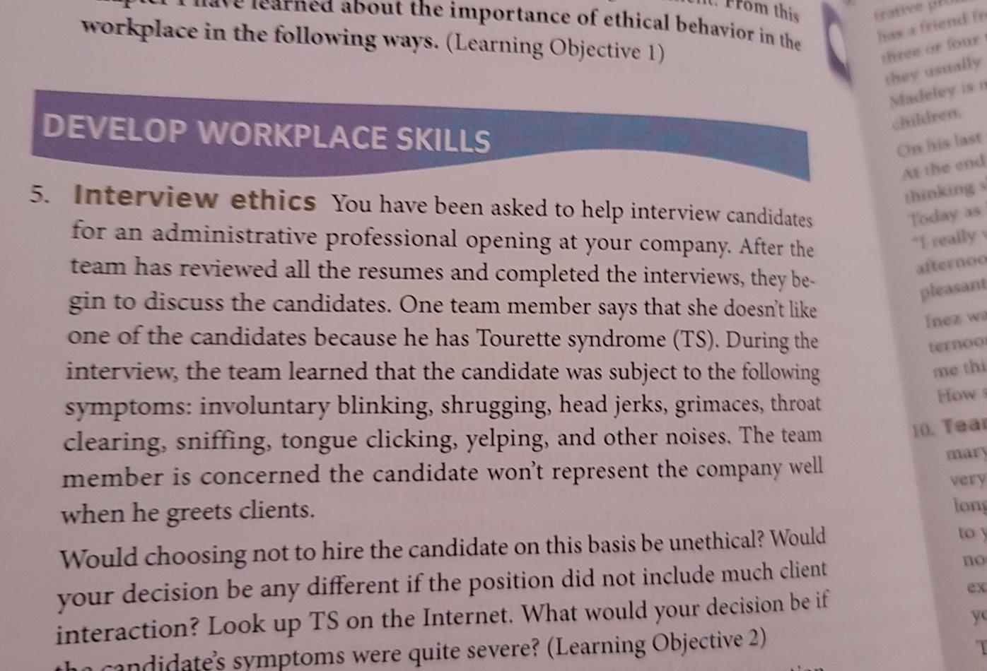 help please m5 about the importance of ethical