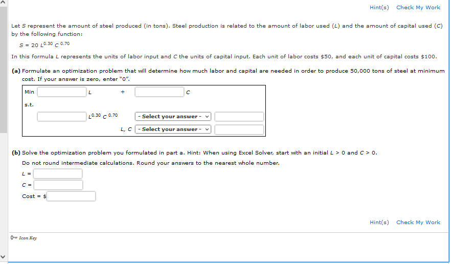 Let S represent the amount of steel produced (in
