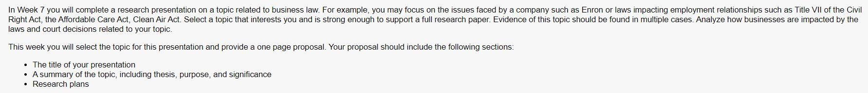 Need help choosing a research topic. In Week 7