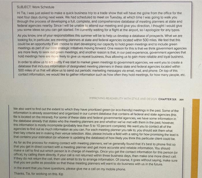 See an email message under Case for Problems 6,31
