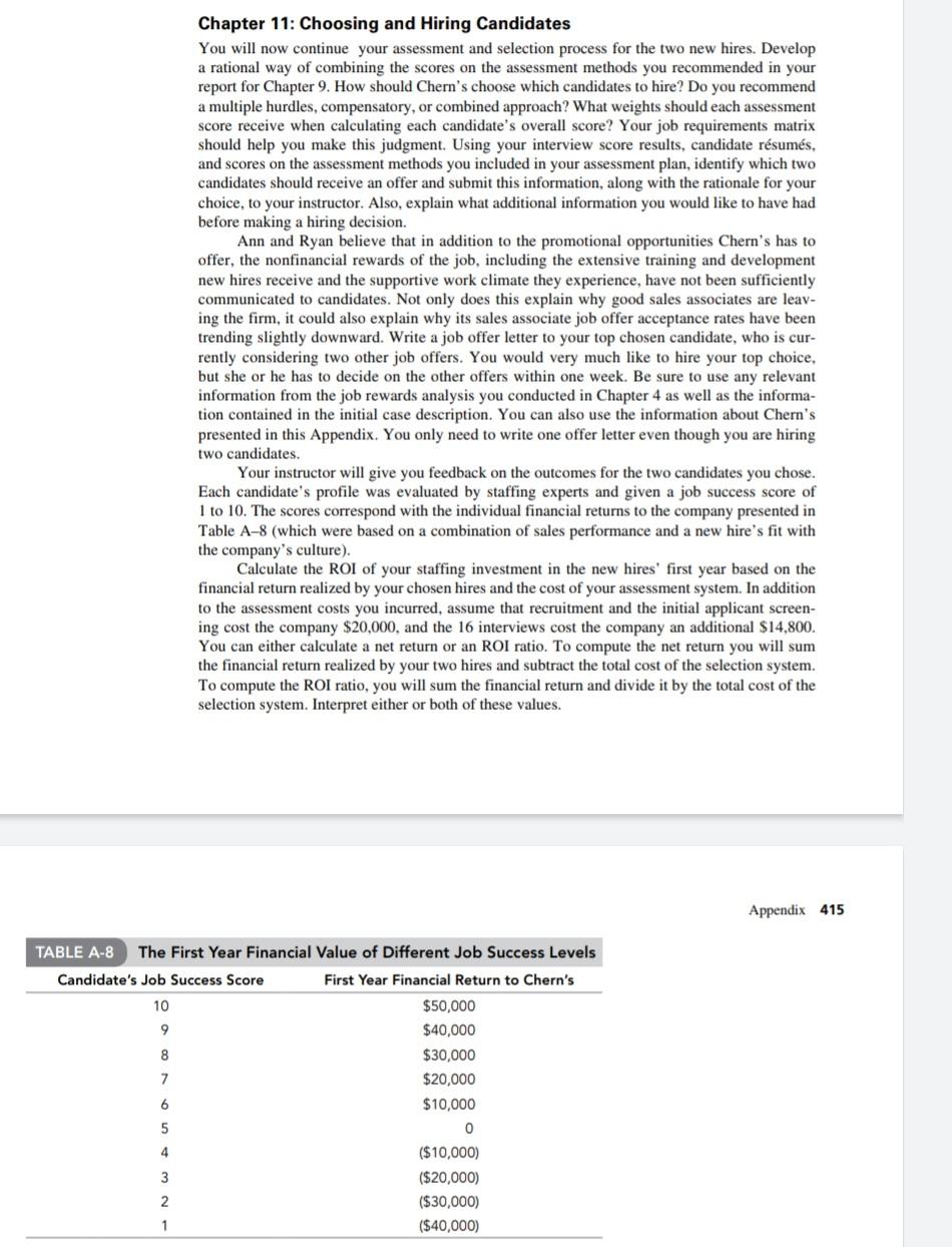 chern's case study appendix in strategic staffing