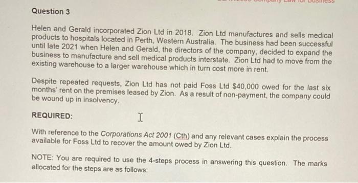blaw Helen and Gerald incorporated Zion Ltd in