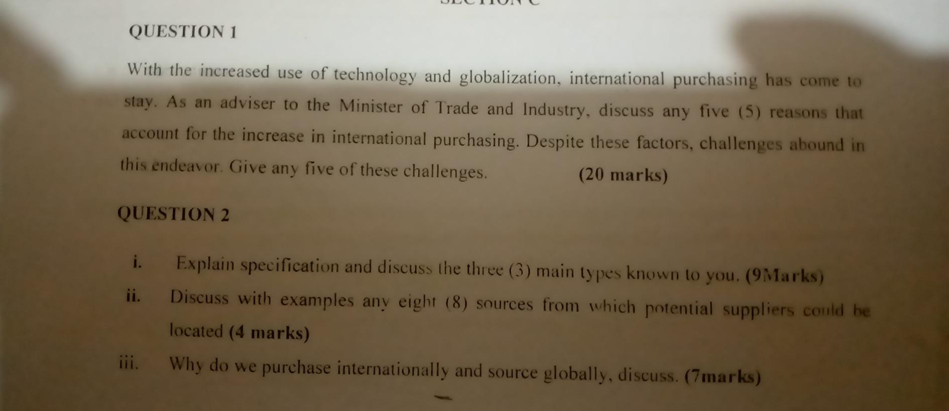 QUESTION 1 With the increased use of technology