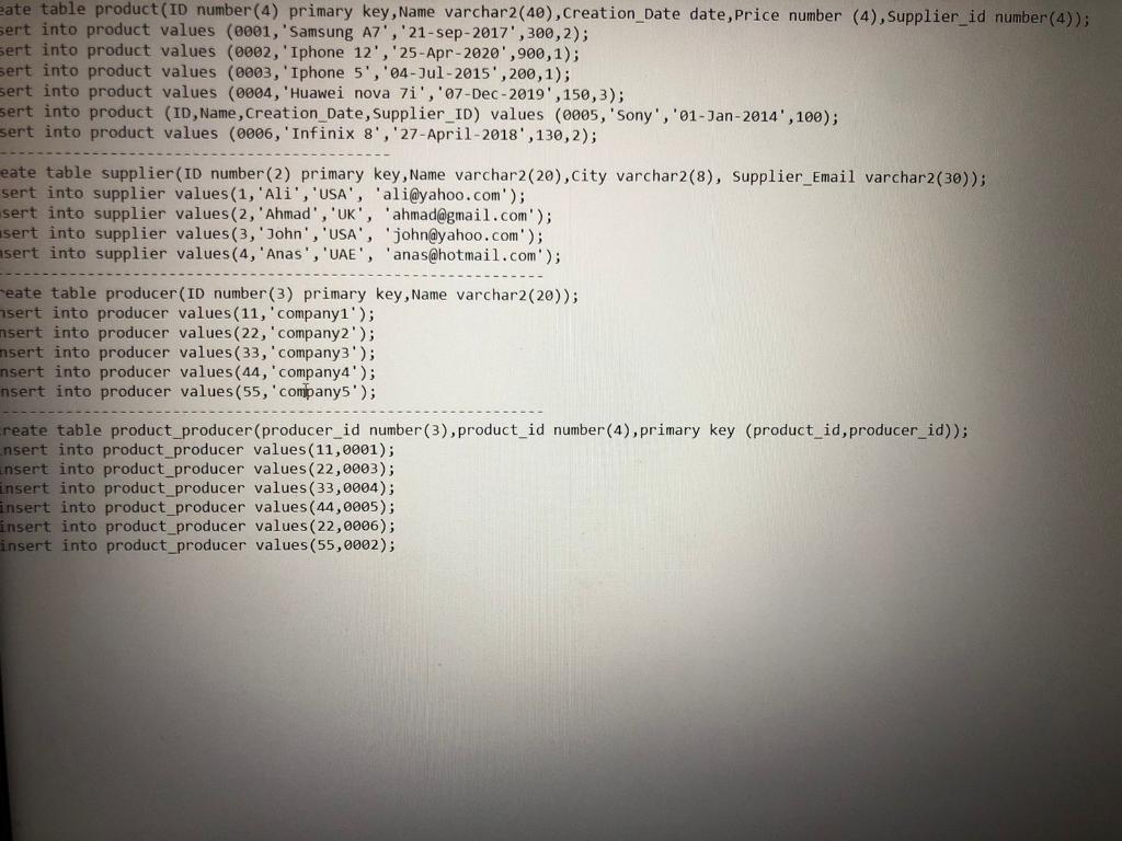 11. Create a query to display the supplier email
