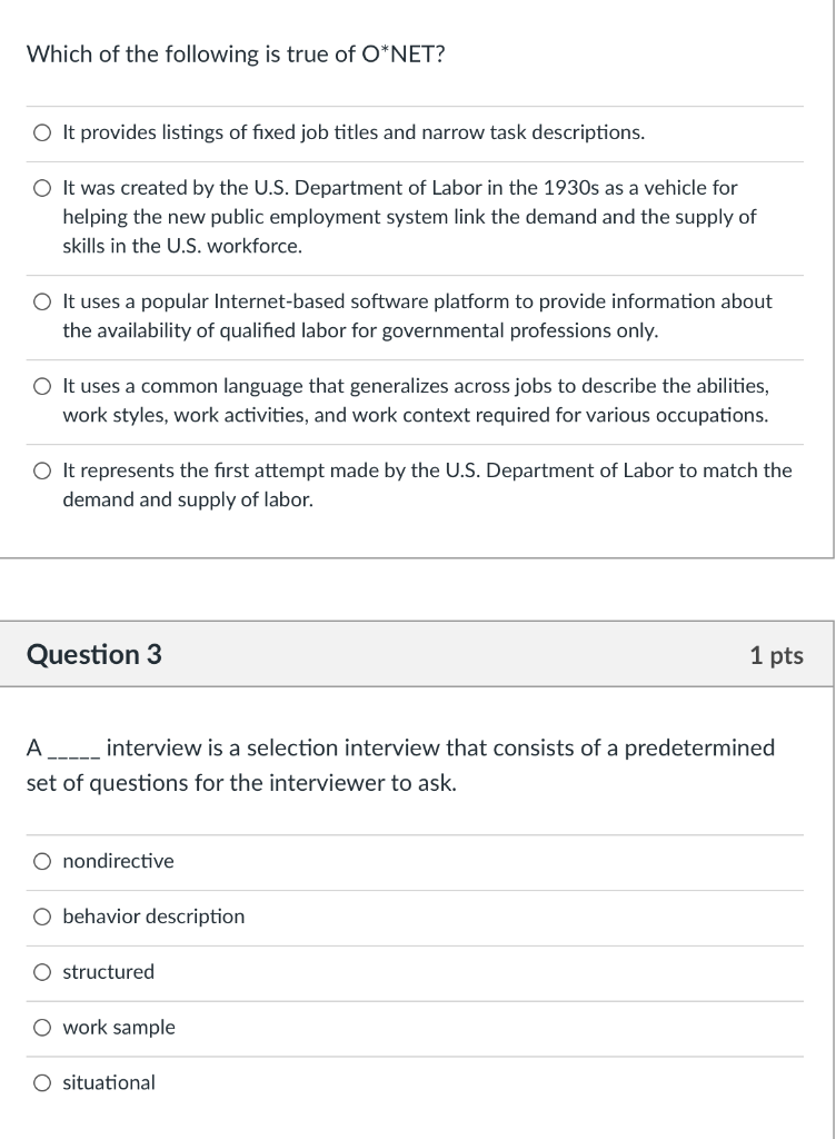 Which of the following is true of O*NET? It