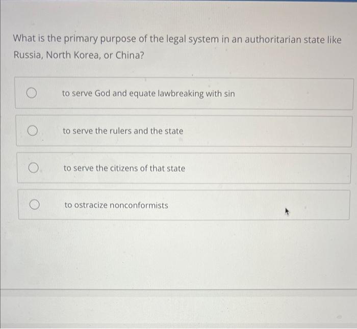 What is the primary purpose of the legal system