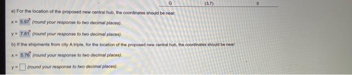 5 G (3.7) a) For the location of the proposed new