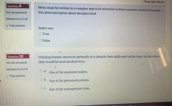 I need answer now , please fast Time left 0:56:35