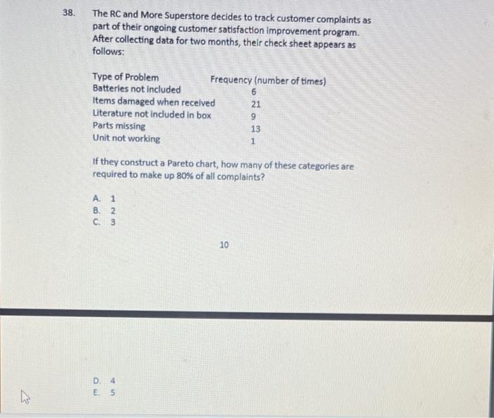 please answer 38,73,75,78 38. The RC and More