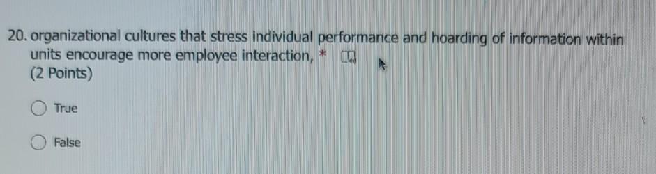 20. organizational cultures that stress