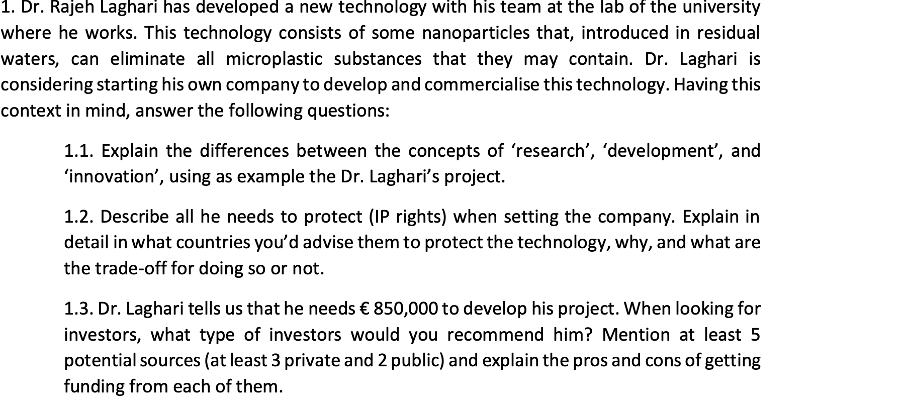 1. Dr. Rajeh Laghari has developed a new