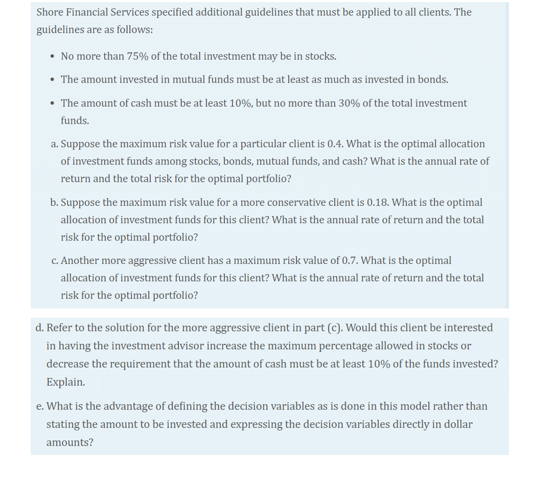 Format: Answer these questions using an Excel