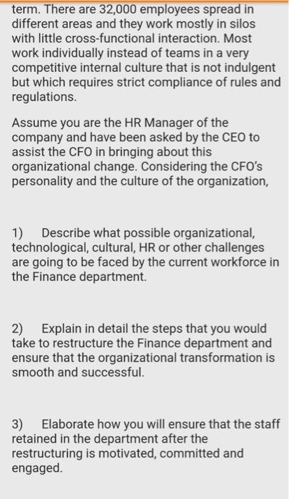 term. There are 32,000 employees spread in