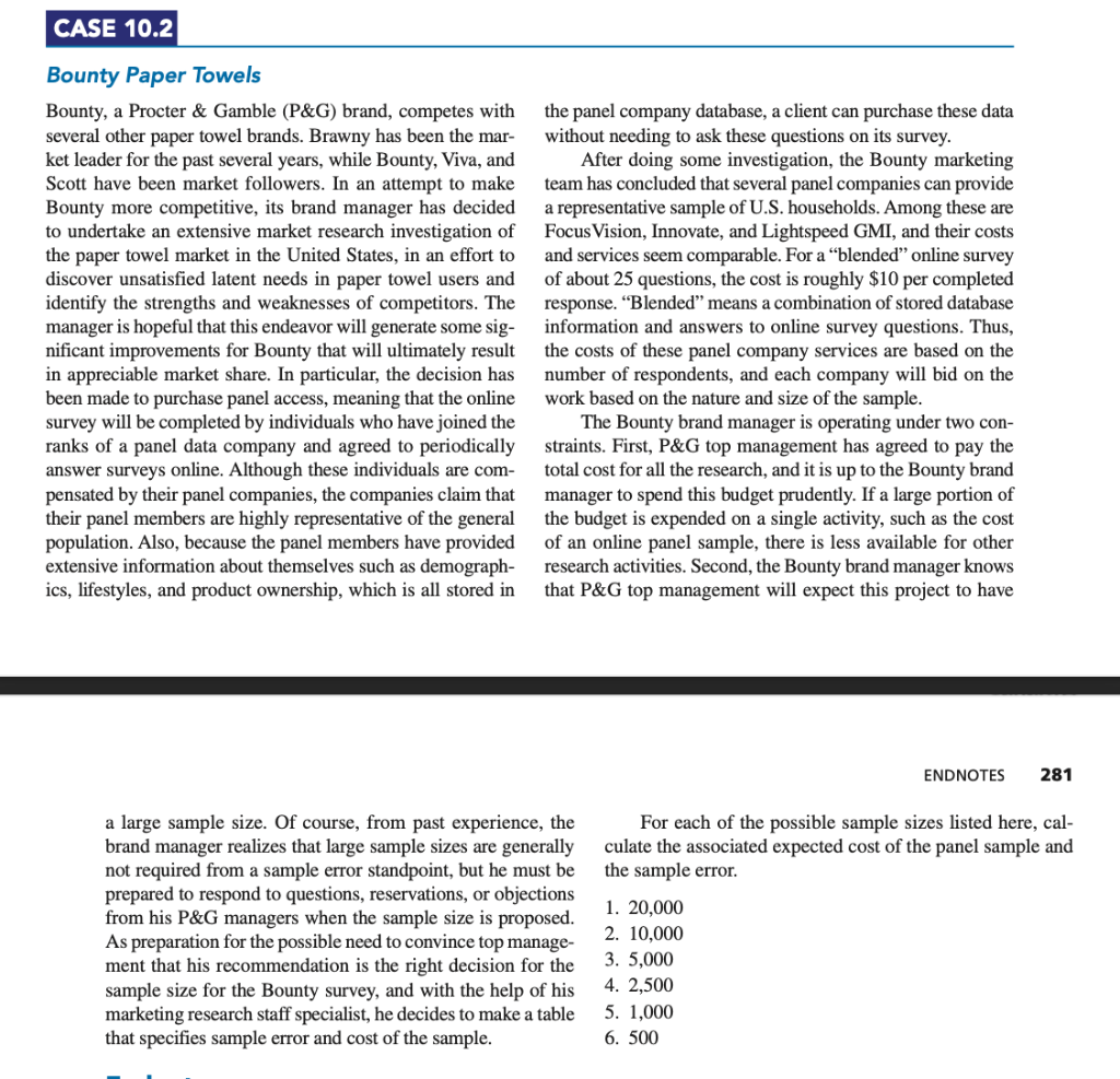 CASE 10.2 Bounty Paper Towels Bounty, a Procter &