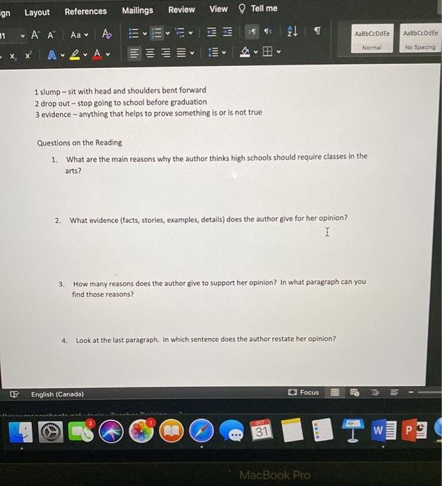 Slings Review View Tell me ABCD ACER AaBbcc In 23