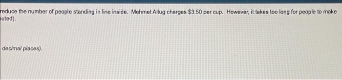 what is b? mutug's Coffee Shop decides to install