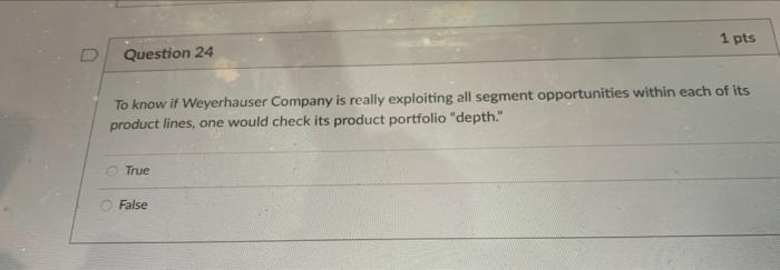 Question 21 1 pts Distribution efficiency refers