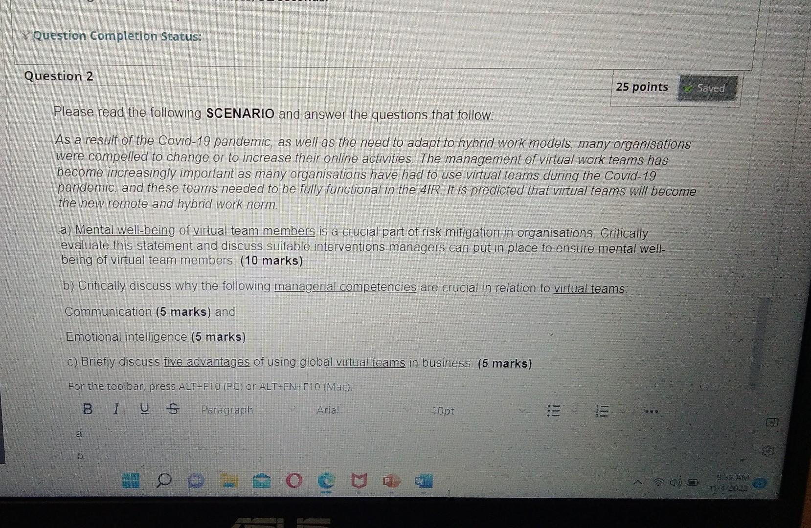 Please read the following SCENARIO and answer the