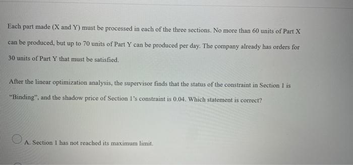 1. The supervisor of a production company is
