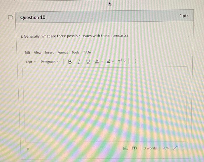 e. Compare the four forecasting techniques from