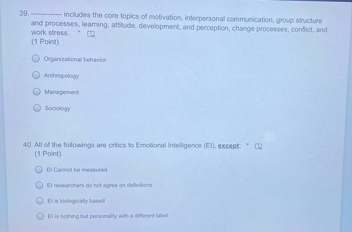 39. ---- -includes the core topics of motivation,