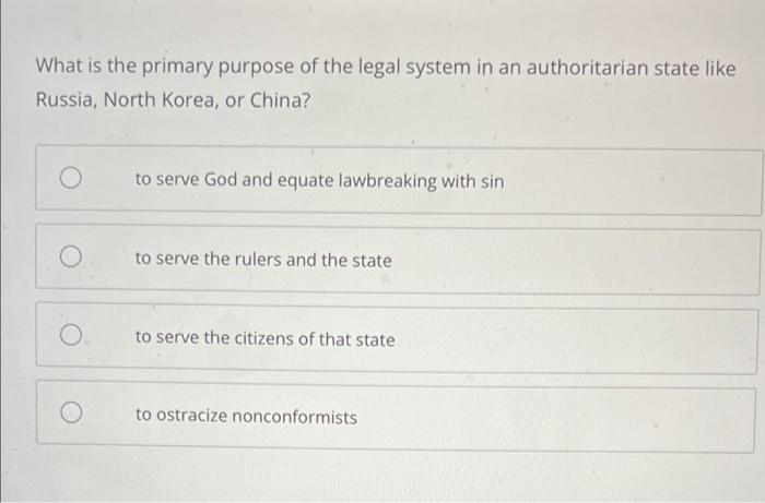 What is the primary purpose of the legal system