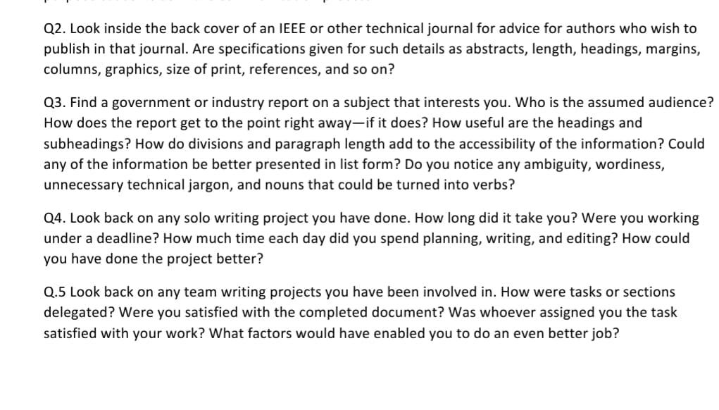 Q2. Look inside the back cover of an IEEE or