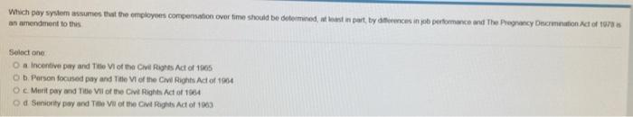 Which pay system assumes that the employees