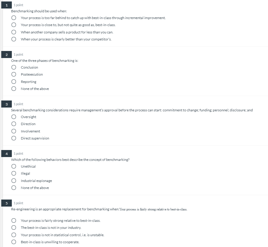 QCM - ISO and Total Quality Management 1 1 point
