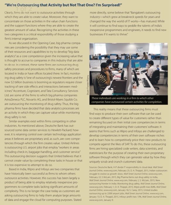 1. What activities in the value chain is United