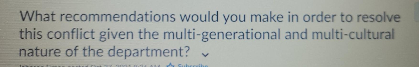 Module on Organizational Behavior Please provide