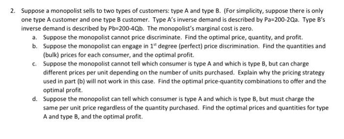 only c & d write neatly pls 2. Suppose a