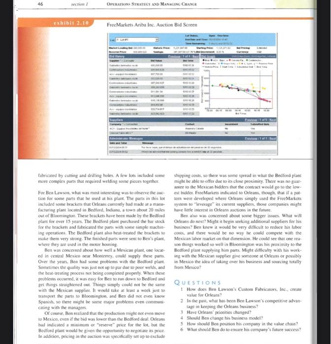 answer question 4-6 1 of 4 OPERATIONS STRATEGY