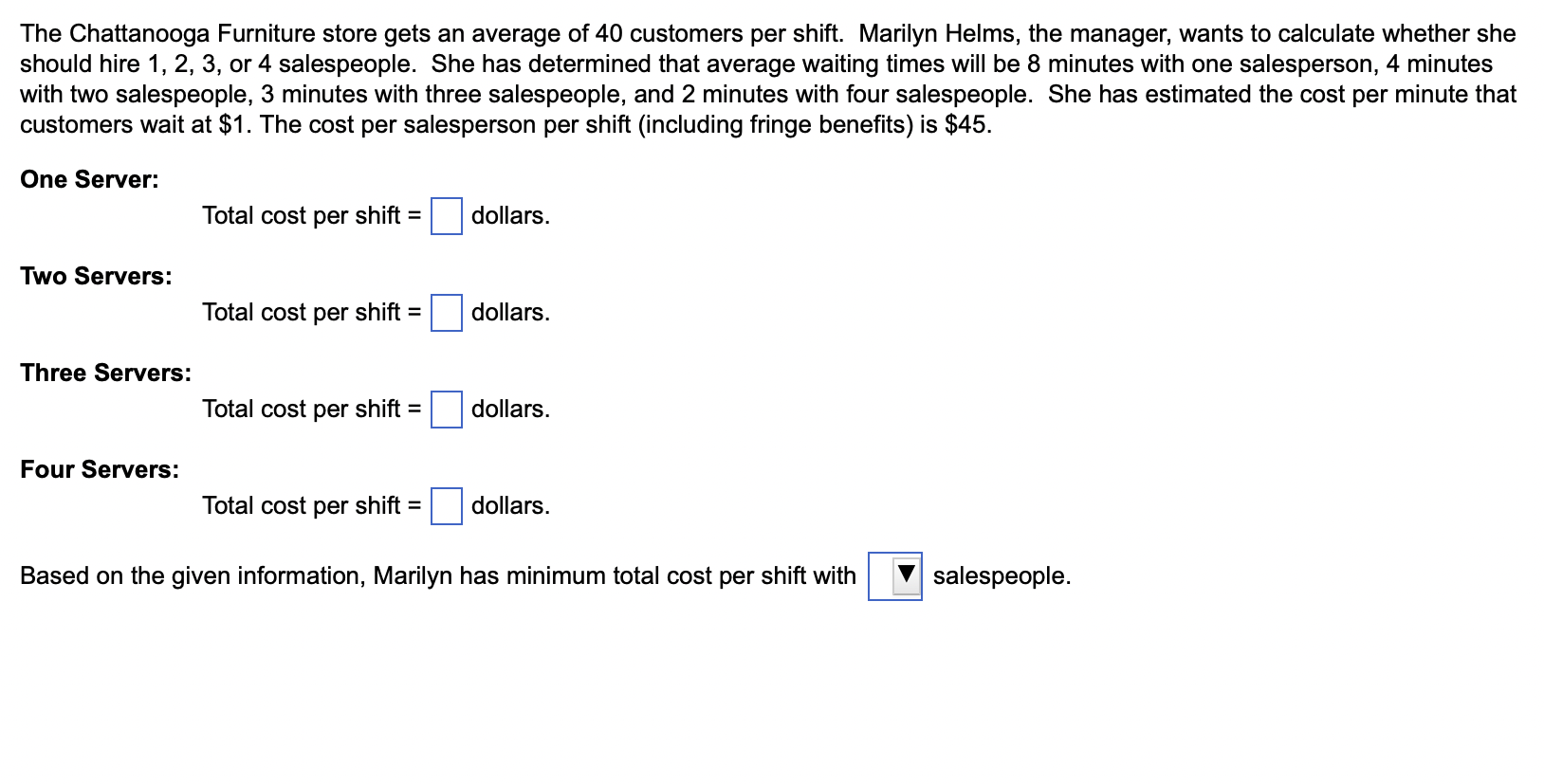 The Chattanooga Furniture store gets an average