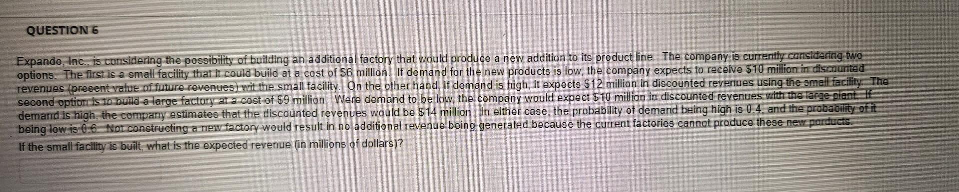 Expando, Inc., is considering the possibility of