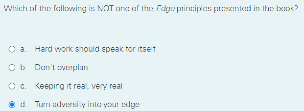 Which of the following is NOT one of the Edge