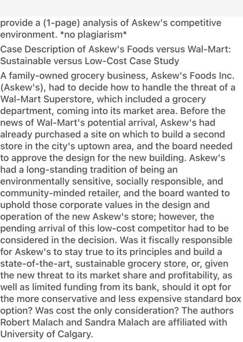 provide a (1-page) analysis of Askew's