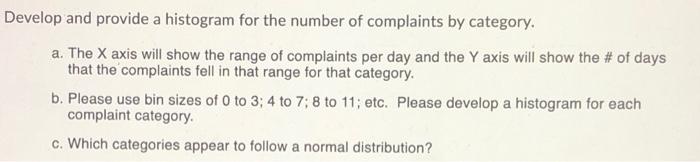 Develop and provide a histogram for the number of