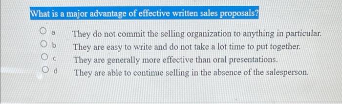 What is a major advantage of effective written