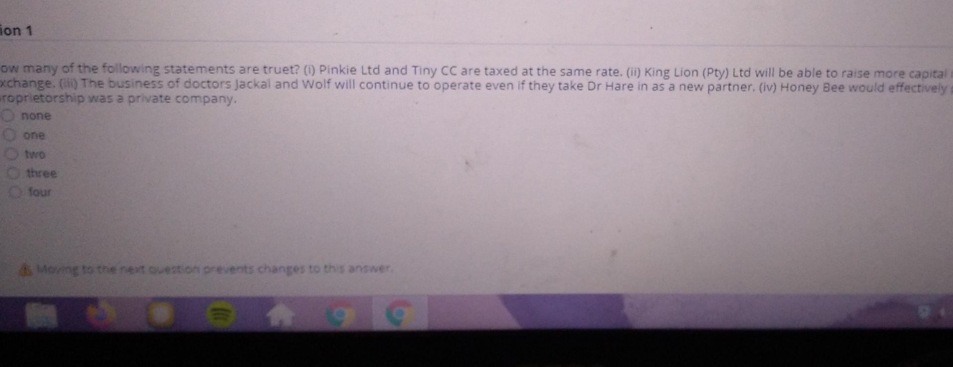 hon 1 ow many of the following statements are