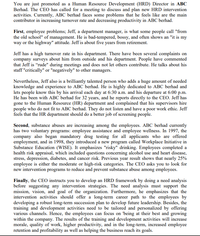 ANSWER ALL THE QUESTION BELOW 1) In order for you