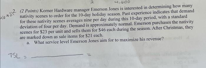 469212 2 4.600 (2 Points) Korner Hardware manager